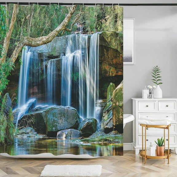 Natural landscape Forest Scery Shower Curtains Bathroom Bathtub ration Waterproo