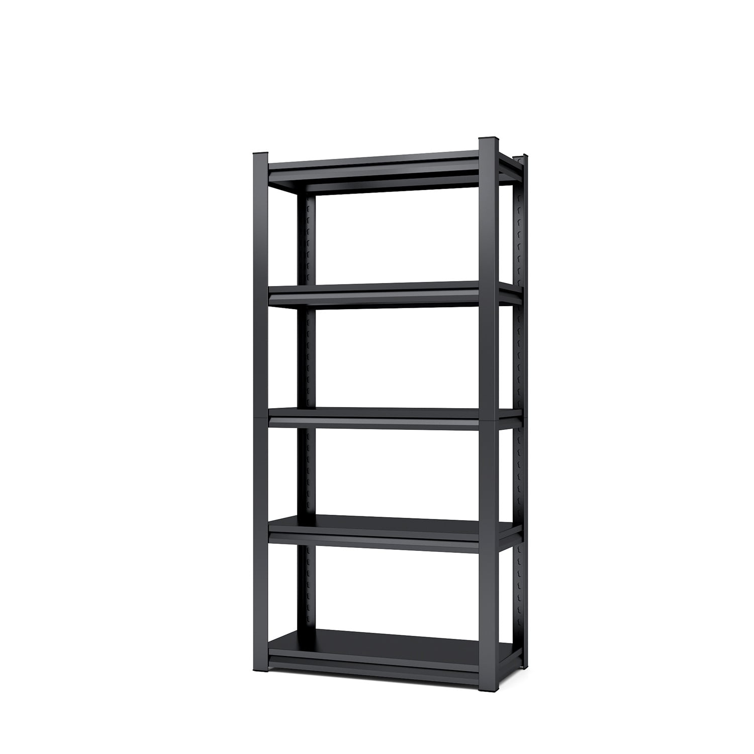 Kadyn 5-Tier Adjustable Metal Shelving Unit, Heavy Duty Shelving Utility Rack for Garage Basement Kitchen Pantry Closet, Steel Storage Rack for Bathroom, Black Kadyn 5-Tier Adjustable Metal Shelving Unit, Heavy Duty Shelving Utility Rack for Garage Basement Kitchen Pantry Closet, Steel Storage Rack for Bathroom, Black