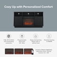 thumbnail image 4 of Mopio Brooklyn Electric Fireplace TV Stand - 59 Inch TV Stand with Storage for up to 70 Inch TV, Modern Farmhouse Entertainment Center, Fluted Fireplace TV Media Console (Black), 4 of 10