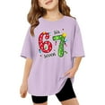 thumbnail image 4 of 67 shirt G'irls Summer Short Sleeve T Shirt Cute Cartoon Number Print Casual Top Tee Shirt For K'ids Youth, 4 of 4