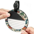 thumbnail image 2 of Dinosaur Set of 2pcs PU Leather Round Suitcase Tags with Privacy Cover and Name ID Tag - Ideal for Travel Luggage, Handbags, Backpacks, School Bags, 2 of 6