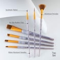 thumbnail image 6 of RCC 411 | Crafter's Choice™ 7pc Brown Taklon Variety Brush Set, 6 of 9