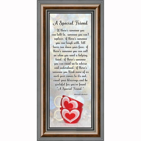 A Special Friend Picture Framed Poem About Friendship for Best Friend or Special Family Member,  6x12