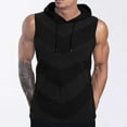 thumbnail image 2 of fatyb Workout Hooded Tank Tops for Men Sleeveless Athletic Hoodies Breathable Bodybuilding Muscle Tshirts, 2 of 5