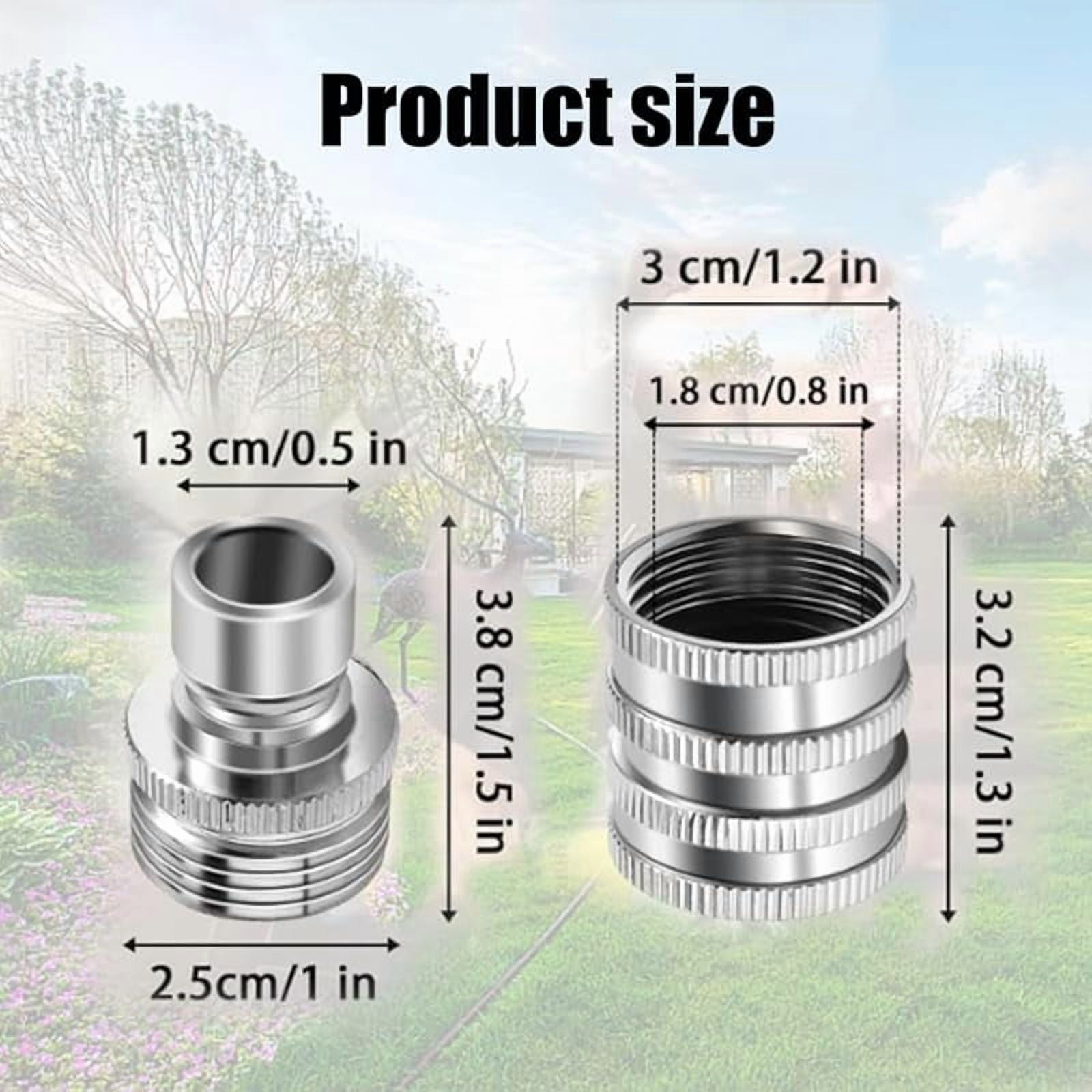 Novealcrbe Stainless Steel Garden Hose Quick Connect Fittings Set, 3/4 Inch Water Hose Quick Connect Fittings, Heavy Duty Quick Release Connector, Universal Fit for Garden Hose & Sprayers (3 Sets)