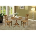 thumbnail image 3 of International Concepts 36"H Round Top Dining Table with 2 San Remo Chairs - Pecan- 3 Piece Set - Seats 2, 3 of 3