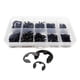 thumbnail image 1 of Anillo de hebilla en E 580x Durable 10 tamaños con sujetadores de caja de almacenamiento Abrazaderas de retención externas Arandela de anillo Apertura Anillo de seguridad Juego Negro Baoblaze Anillo de retención externo, 1 of 8