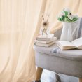 thumbnail image 4 of YEAHOME Beige Sheer Curtains 108 inches Long 2 Panels Set, Sheer Curtains for Living Room/Bedroom, Rod Pocket Voile Sheer Panel Drapes, 2pcs, Each 52" Width x 108" Long, 4 of 9