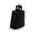 thumbnail image 3 of CNKOO 4 Inch Black Metal Cowbell Cow-bell Percussion Instrument for Drum Set Kit Accessory, 3 of 6