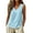 Blue, variant on Sheghy Tank Tops for Women 100%Cotton Women's Solid Color V-neck Sleeveless Button Casual Cotton and Linen Top