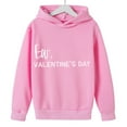 thumbnail image 5 of Cowsor Kids Valentine s Day Heart Graphic Hoodie Long Sleeve Pullover Casual Holiday Outerwear for Daily Play, 5 of 6