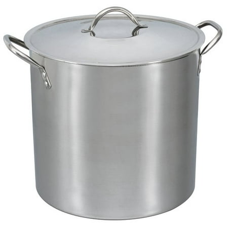 Mainstays 16-Qt Stainless Steel Stock Pot with Metal Lid