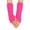 Hot Pink, variant on Dyfzdhu Women Fall Winter Solid Color Multicolor Wool Long Striped Knit Half Finger Gloves White