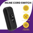 thumbnail image 2 of 2 Pcs Inline Cord Switch,AC 250V 6A On/Off Lamp Control Button,Appliance Rocker Switches for Appliance or Bedroom Table Lamp Desk Black, 2 of 7