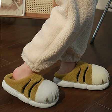 

Gubotare Slippers For Women Indoor And Outdoor Womens Fuzzy Memory Foam Fluffy Slippers Winter House Shoes for Indoor and Outdoor Orange 7