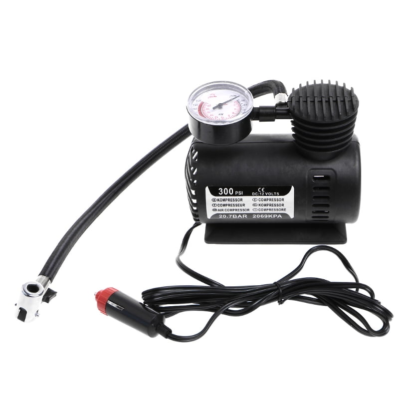 300PSI 12V Portable Mini Air Compressor Auto Car ElectricTire Air Inflator Pump0 