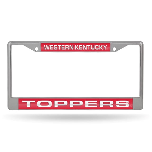 Western Kentucky Hilltoppers Chrome Metal Laser Cut License Plate Frame