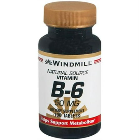 Windmill Vitamine B-6 50 mg comprimés 100 comprimés (Paquet de 3)