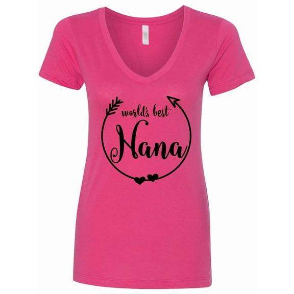 Inktastic World's Best Nana Women's V-Neck T-Shirt