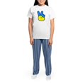 thumbnail image 4 of CafePress - Ukrainian Flag Peace Sign Ukraine Native H Pajamas - Women's Short Sleeve Print T-Shirt and Pants Light Cotton Pajama Set, 4 of 7