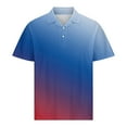 thumbnail image 4 of ZCFZJW Mens Polo Shirts Short Sleeve Casual Tie Dye Gradient Print Stylish Quick Dry Performance Designed Collared Golf Polo Shirts for Men Blue XL, 4 of 6