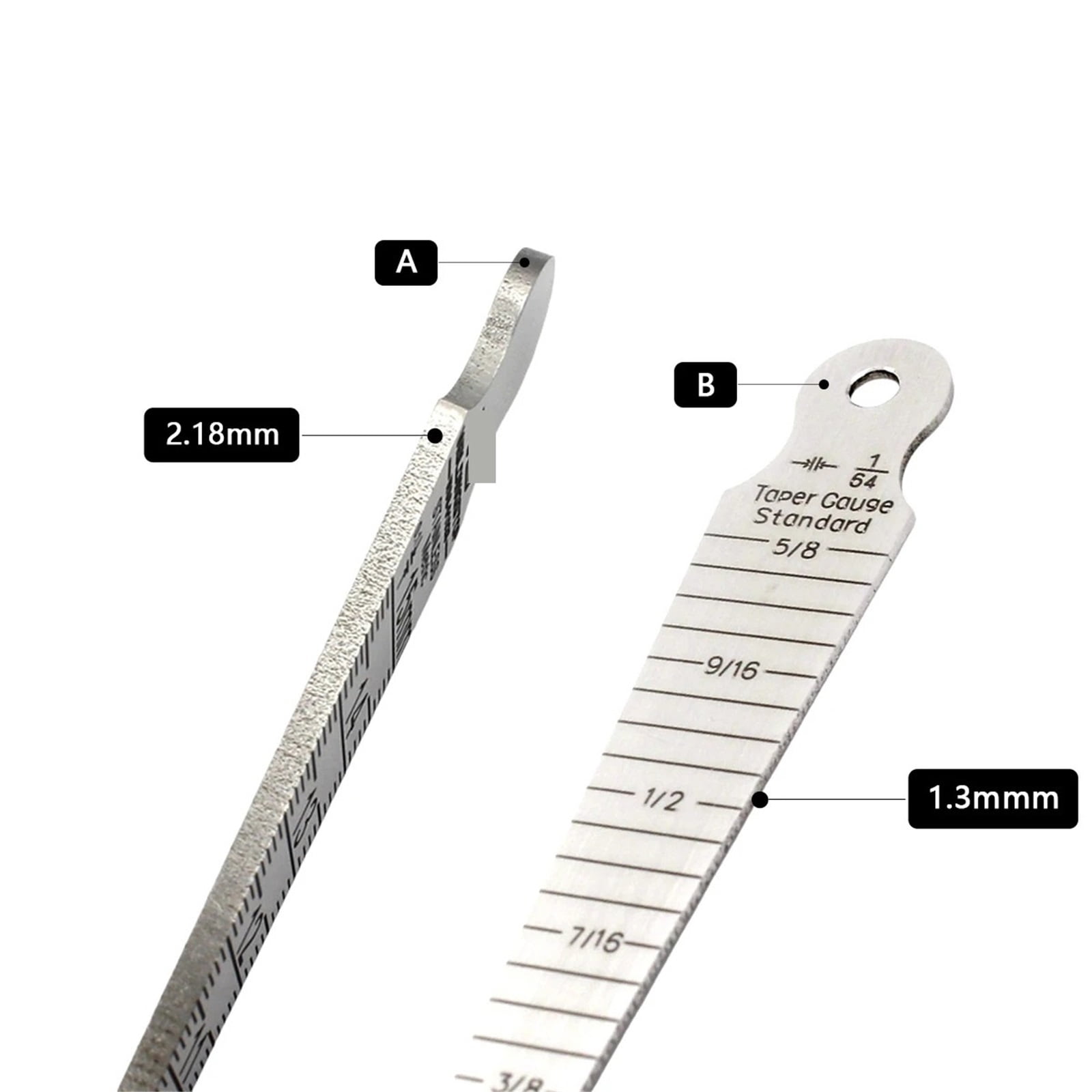 1-15mm Wedge Feeler Gap Hole Taper Gauge Welding Inspection Taper Gauge Metric Measure Tool Stainless Steel ,Corrosion-Resistant