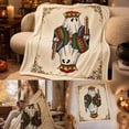thumbnail image 5 of Ghost Spades K Throw Blanket, Halloween Fall Playing Card Fleece Blanket For Couch Sofa Bed Fall Room Decor Thanksgiving Gift (1PC, 27.5"x39.4"), 5 of 7