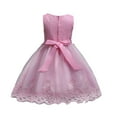 thumbnail image 2 of Toddler Little Girls Sleeveless Floral Tulle Dresses, Uccdo Flower Girl Wedding Bridesmaid Party Dress Pageant Ball Gown Swing Dress, Size 2-10 Years, 2 of 4