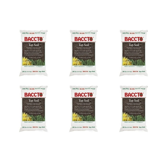 Michigan Peat Baccto Topsoil with Reed Sedge, Peat and Sand 50lbs (6 Pack)