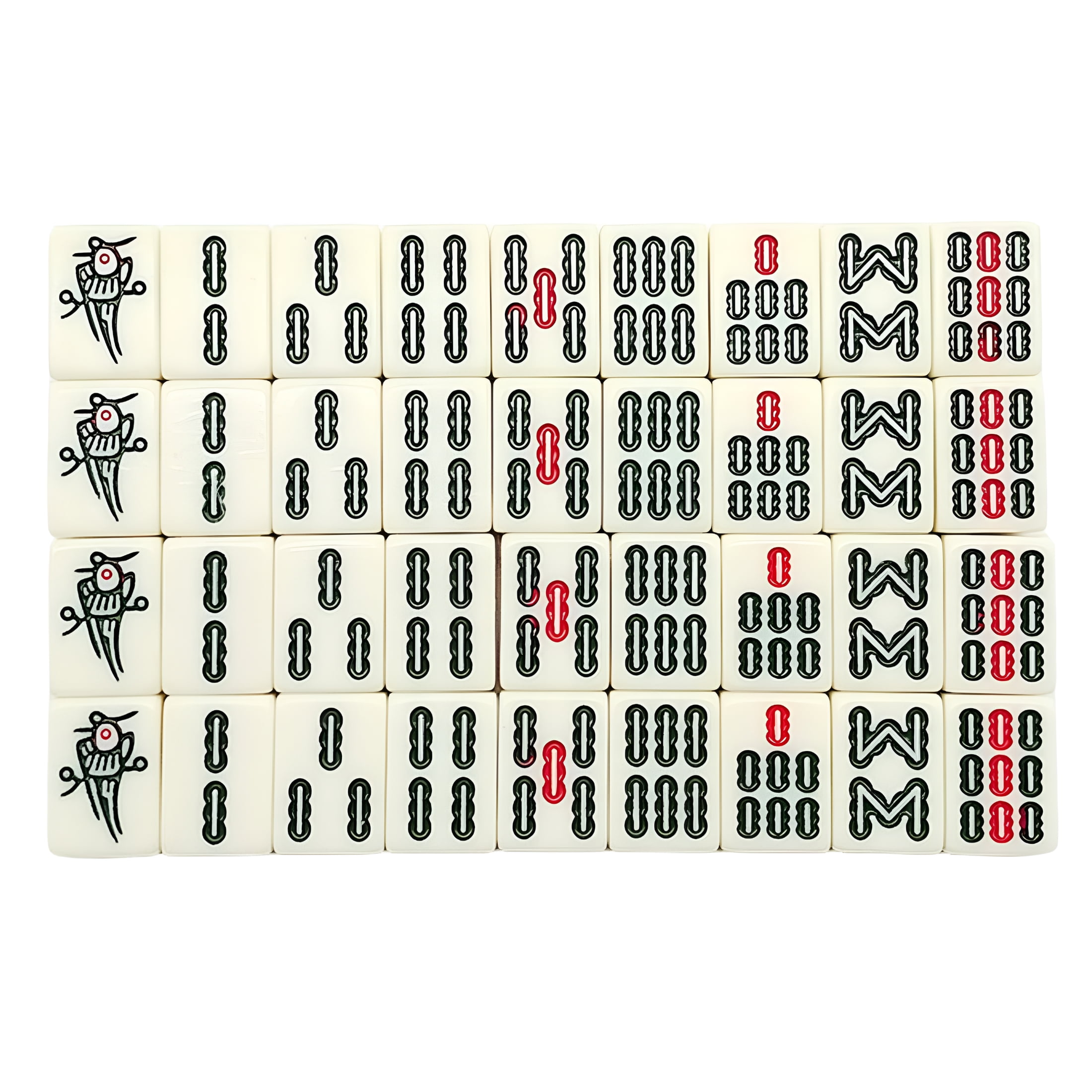 BESTSKY Chinese Mahjong Game Set | Mini Complete Majiang Set with 144 Tiles | Travel Mah Jong Set 2 Reserve Mahjong Tiles + 2 Dice for Adult Party Games