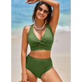 thumbnail image 4 of Conjunto de bikini Herseas para mujer, cuello en V, cintura alta, 4 of 6
