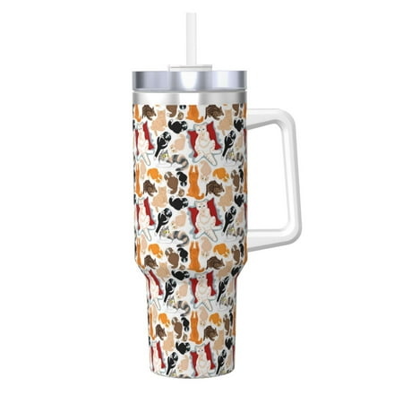 

Ocsxa Cute Cats Print 40oz Stainless Steel Vacuum Insulated Tumbler Car Cup Coffee Mug with Spillproof Lid Keep Your Drink Hot or Cold on the Go