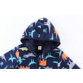 thumbnail image 5 of WIBACKER Little Boys Polar Fleece Jacket Hooded Kids Autumn Winter Long Sleeve Thick Warm Outerwear - 1 Piece Dinosaur, 5 of 11