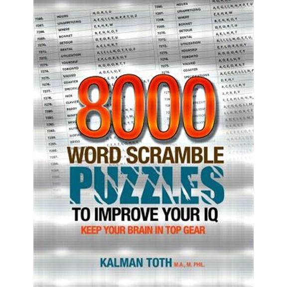 Pre-Owned 8000 Word Scramble Puzzles to Improve Your IQ