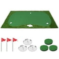 thumbnail image 2 of golytefs Golf Putting Training Mat Artificial Turf Putting Green Mat with Movable Cup/slope Pad 3mx1.5m with Ball Tray for Putting Practice Indoor Outdoor, 2 of 9
