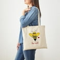 thumbnail image 3 of CafePress - Bee Cool Tote Bag - Unisex Canvas Tote Bag, Beige, 1-Piece, 3 of 6