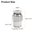 thumbnail image 2 of Uxcell Push to Connect Fitting 5/32" x 1/8" Thread Straight Union Fitting, White, 2 of 7
