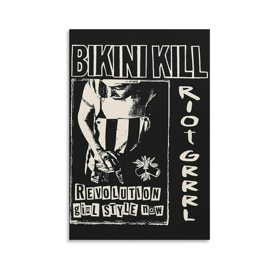 Bikini Kill Rock Band Poster (11) Art Poster Canvas Painting Decor Wall Print Photo Gifts Home Modern Decorative Posters 16x24inch(40x60cm)