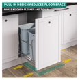 Double 27 Quart PullOut Trash Can with SoftClose Slides, Sliding