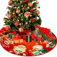 thumbnail image 4 of Beautiful Snowflake Pattern Tree Skirt Christmas Style Decorative Brushed Cloth Tree Carpet for Home, 4 of 8