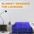 thumbnail image 5 of Clearance! Wearable Fleece Blanket with Sleeves for Adult Women Men, Super Soft Comfy Plush TV Blanket Throw Wrap Cover for Lounge Couch Reading Watching TV 73" x 51" Blue, 5 of 6