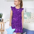 thumbnail image 4 of Vsdgher Chemises de Nuit Pailletées pour Filles, Manches Courtes à Volants, Robe de Nuit, Pyjama pour Fête-Moyen, 4 of 6