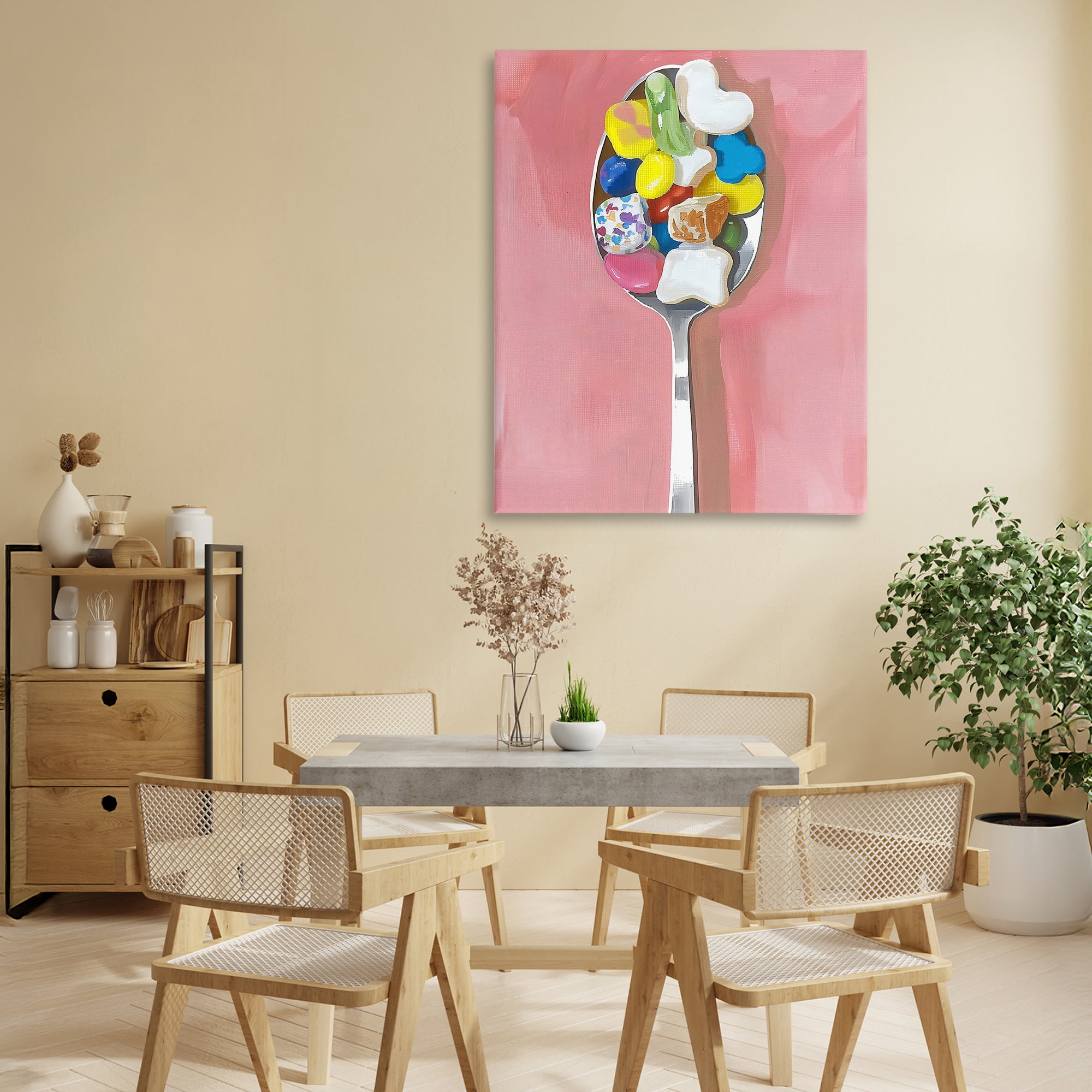 Stupell Industries Nostalgic Fun Breakfast Spoon Canvas Wall Art, design by The Prints Vibe