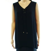 Vince Camuto NEW Black Lace-Up Women's Size XL Tank Cami Top Blouse