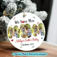 thumbnail image 2 of Personalized We Love You Mom Photo Heart Ornament, Custom Names/Photo Mom & Kids, Christmas, Mother's Day, Thanksgiving, 2 of 6