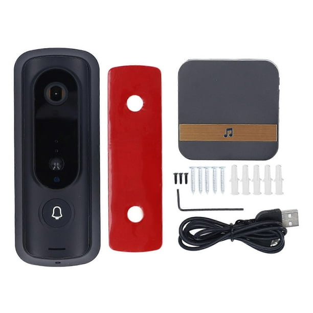 Doorbell Camera 2.4G WiFi 1080P HD Night Vision AI Human Recognition 2 Way Talking Wireless Doorbell Video Camera US Plug 90‑260V