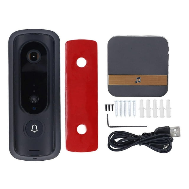 Doorbell Camera 2.4G WiFi 1080P HD Night Vision AI Human Recognition 2 Way Talking Wireless Doorbell Video Camera US Plug 90‑260V