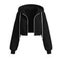 thumbnail image 6 of Bovxnpu Girls Outwear Jackets Athletic Hooded Zipper Hoodie Long Sleeve Top Outfits, 6 of 8