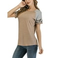 thumbnail image 4 of FUTATA Womens Short Sleeve T Shirts Crewneck Summer Casual Tops Tunics Basic Tee Fashion Raglan Blouses Baseball T Shirts,M-3XL, 4 of 7