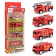 thumbnail image 2 of Caja de 4 Uds 1/60, coche de aleación con retroceso de alta simulación, modelo de colección de juguetes para niños (coche de bomberos tipo B), 2 of 5